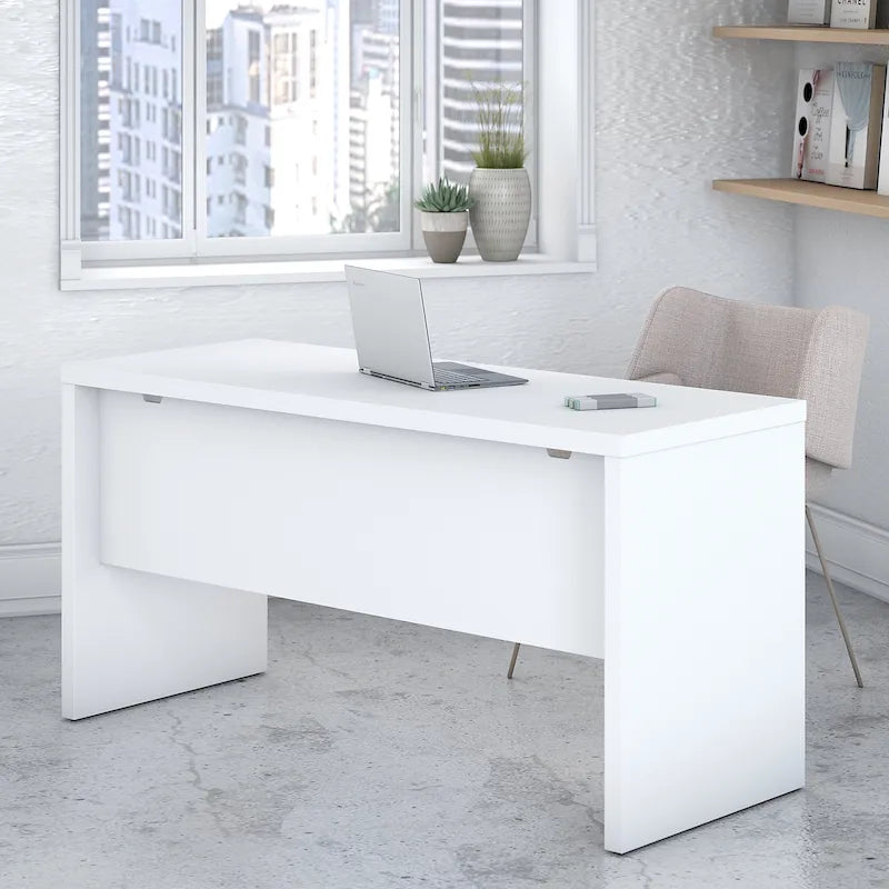 Bureau crédence 60", Stratifié thermofusionné, Compatible forme L/U, ANSI/BIFMA, 5 couleurs, Garantie 3 ans