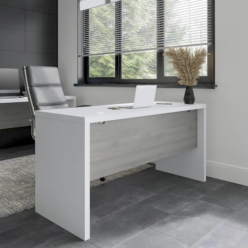 Bureau crédence 60", Stratifié thermofusionné, Compatible forme L/U, ANSI/BIFMA, 5 couleurs, Garantie 3 ans
