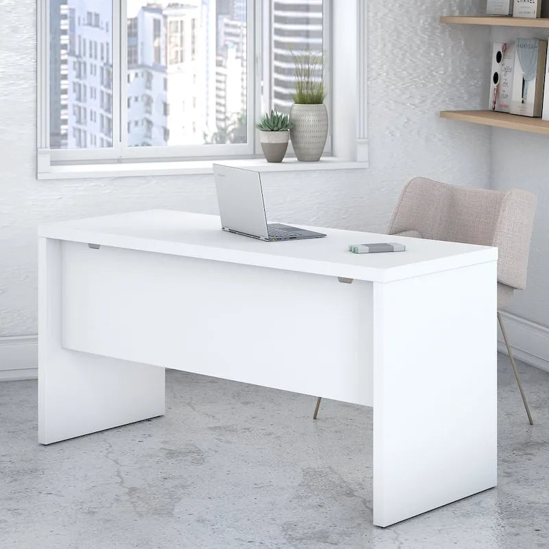 Bureau crédence 60", Stratifié thermofusionné, Compatible forme L/U, ANSI/BIFMA, 5 couleurs, Garantie 3 ans