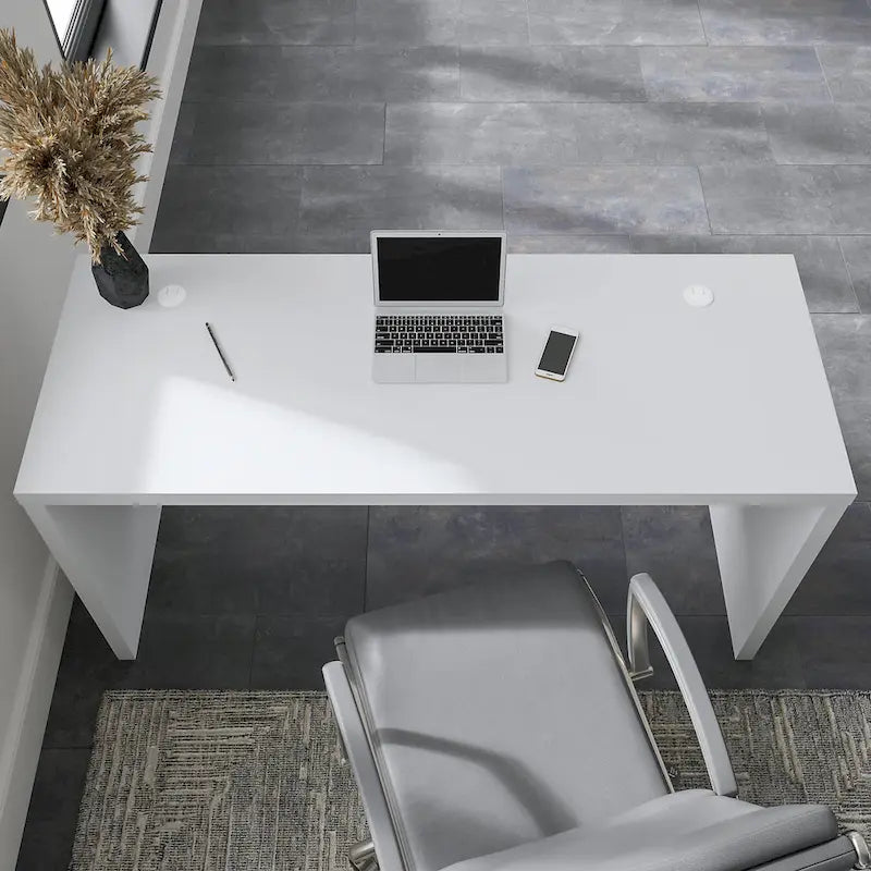 Bureau crédence 60", Stratifié thermofusionné, Compatible forme L/U, ANSI/BIFMA, 5 couleurs, Garantie 3 ans