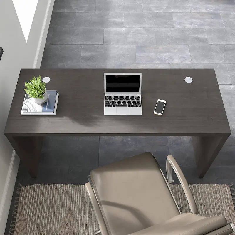 Bureau crédence 60", Stratifié thermofusionné, Compatible forme L/U, ANSI/BIFMA, 5 couleurs, Garantie 3 ans