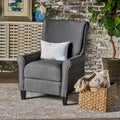 Fauteuil inclinable traditionnel en tissu 100% polyester Pieds en bois de bouleau Design peu encombrant 69,9 cm L Gris anthracite Bleu marine Blé