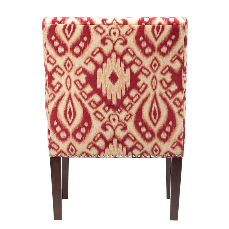 Fauteuil d'appoint Slipper, Rayonne et polyester, Clous décoratifs argentés, Dossier bas, 58 cm de large, 5 couleurs