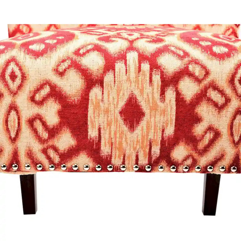 Fauteuil d'appoint Slipper, Rayonne et polyester, Clous décoratifs argentés, Dossier bas, 58 cm de large, 5 couleurs