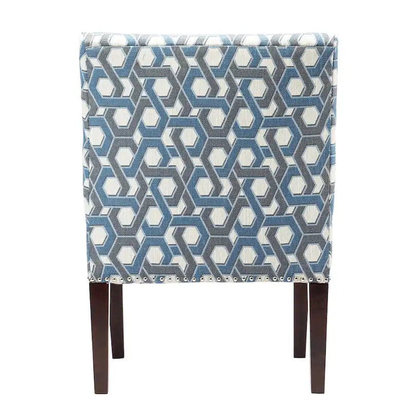Fauteuil d'appoint Slipper, Rayonne et polyester, Clous décoratifs argentés, Dossier bas, 58 cm de large, 5 couleurs