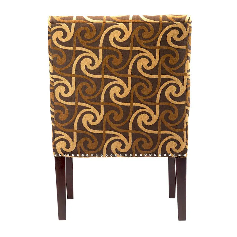 Fauteuil d'appoint Slipper, Rayonne et polyester, Clous décoratifs argentés, Dossier bas, 58 cm de large, 5 couleurs