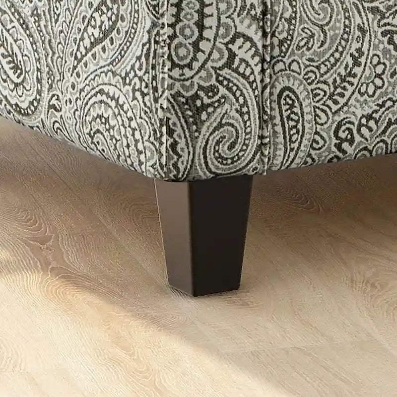 Fauteuil d'appoint, Imprimé cachemire chenille, Structure en bois massif, Accoudoirs droits, 113 kg, 96,5 cm H, Fabriqué aux États-Unis