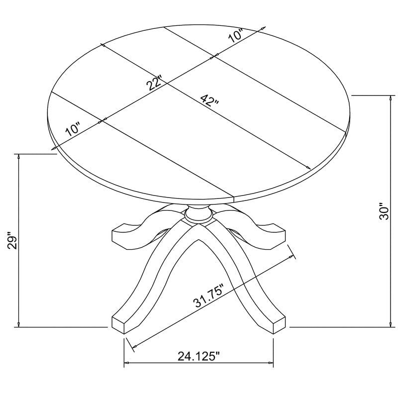 Table à manger à abattants en bois massif Piédestal S'étend de 61 cm à 107 cm Peut accueillir 2 à 4 personnes Gain de place Gris délavé rustique Marron Ferme