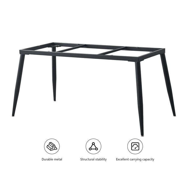 Table à manger rectangulaire 180 cm Plateau en pierre frittée effet marbre Châssis en acier carbone Capacité 360 kg 6-8 places Pieds réglables Noir Blanc