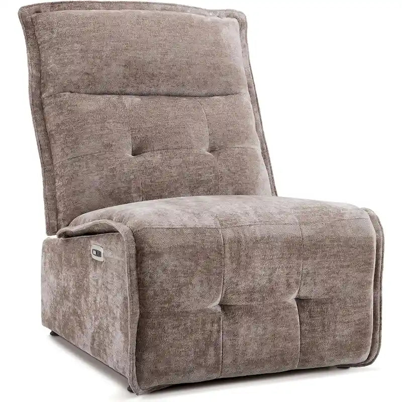 Fauteuil inclinable électrique sans accoudoirs, ports USB-A et C, dégagement mural de 8,9 cm, inclinaison à 140°, 145 kg, 5 couleurs
