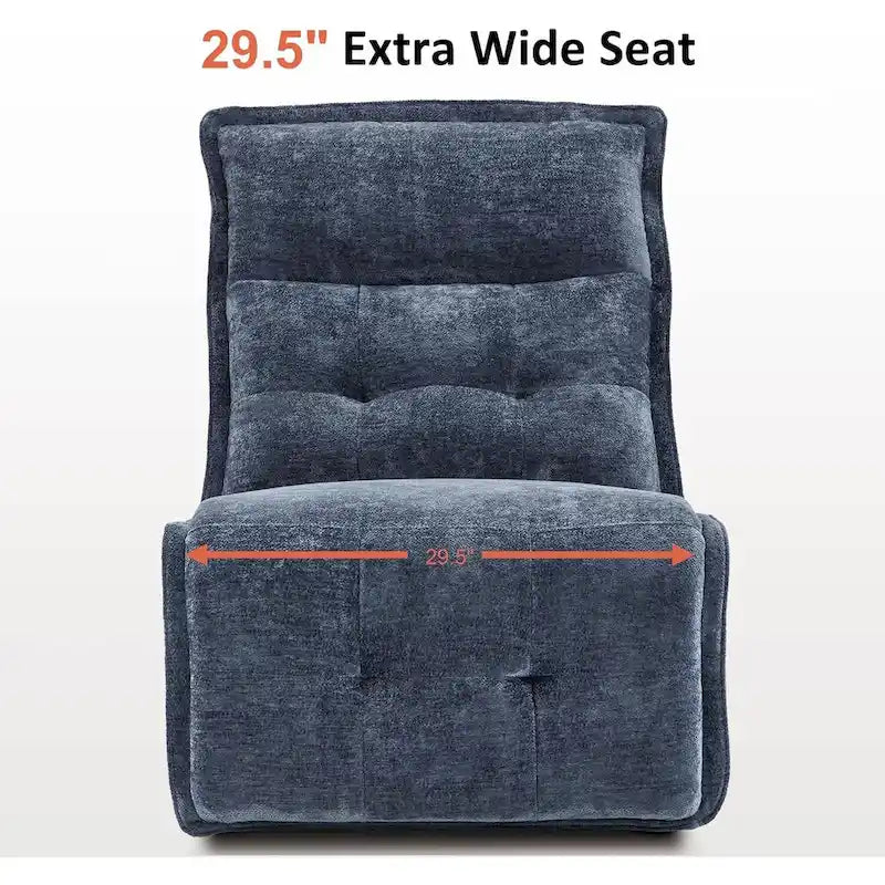 Fauteuil inclinable électrique sans accoudoirs, ports USB-A et C, dégagement mural de 8,9 cm, inclinaison à 140°, 145 kg, 5 couleurs