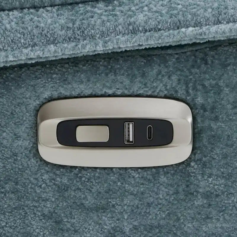 Fauteuil inclinable électrique sans accoudoirs, ports USB-A et C, dégagement mural de 8,9 cm, inclinaison à 140°, 145 kg, 5 couleurs