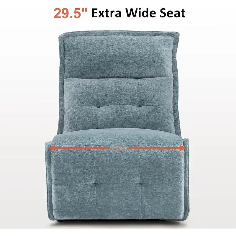 Fauteuil inclinable électrique sans accoudoirs, ports USB-A et C, dégagement mural de 8,9 cm, inclinaison à 140°, 145 kg, 5 couleurs