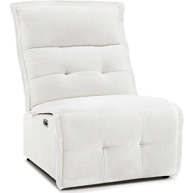 Fauteuil inclinable électrique sans accoudoirs, ports USB-A et C, dégagement mural de 8,9 cm, inclinaison à 140°, 145 kg, 5 couleurs