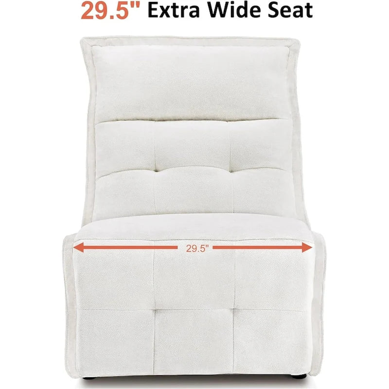 Fauteuil inclinable électrique sans accoudoirs, ports USB-A et C, dégagement mural de 8,9 cm, inclinaison à 140°, 145 kg, 5 couleurs