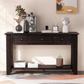 Buffet de rangement Accent, MDF et bois massif, poignées en métal, plateau de 77 kg, expresso/noir/blanc