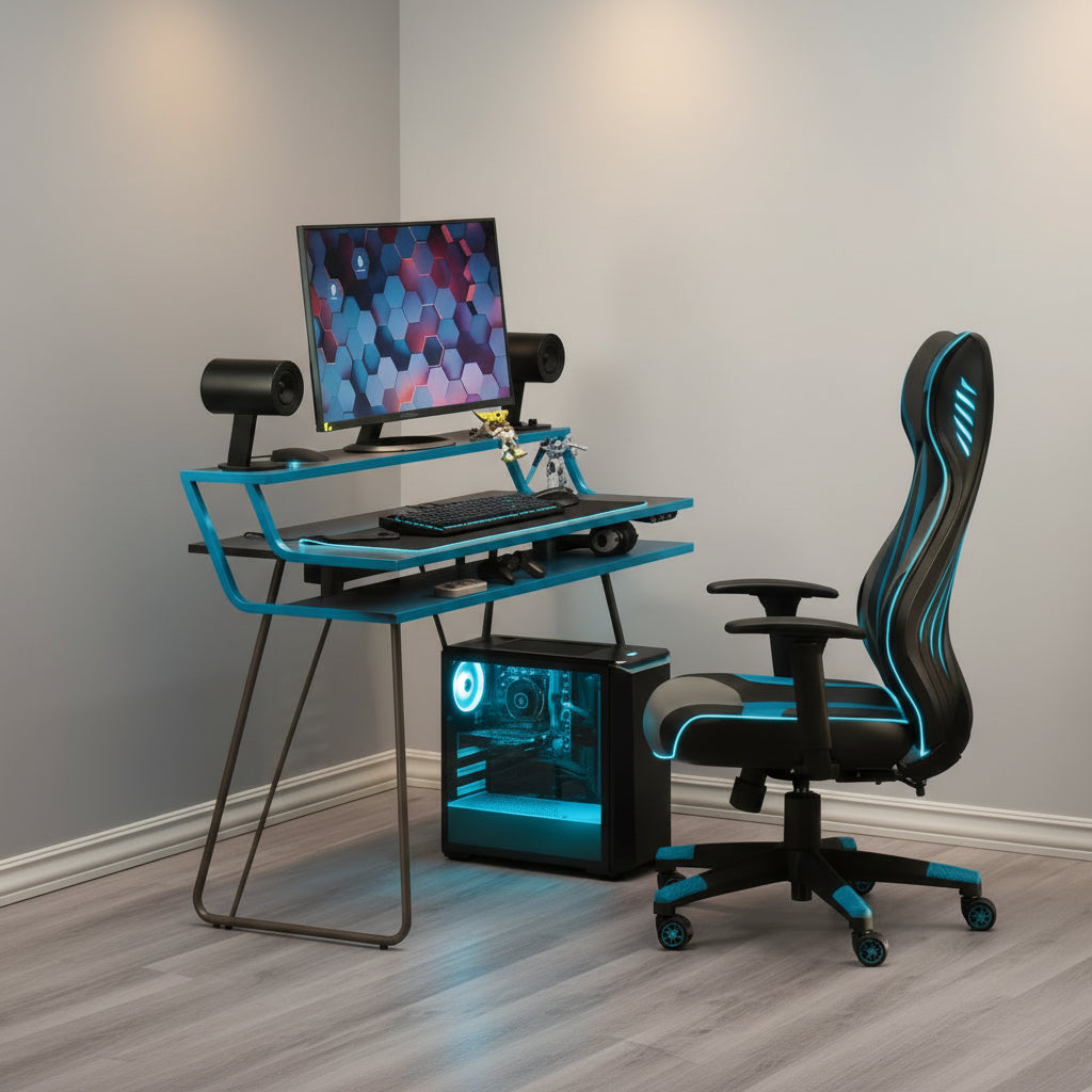 Porch & Den Higby Leveled Gaming Desk