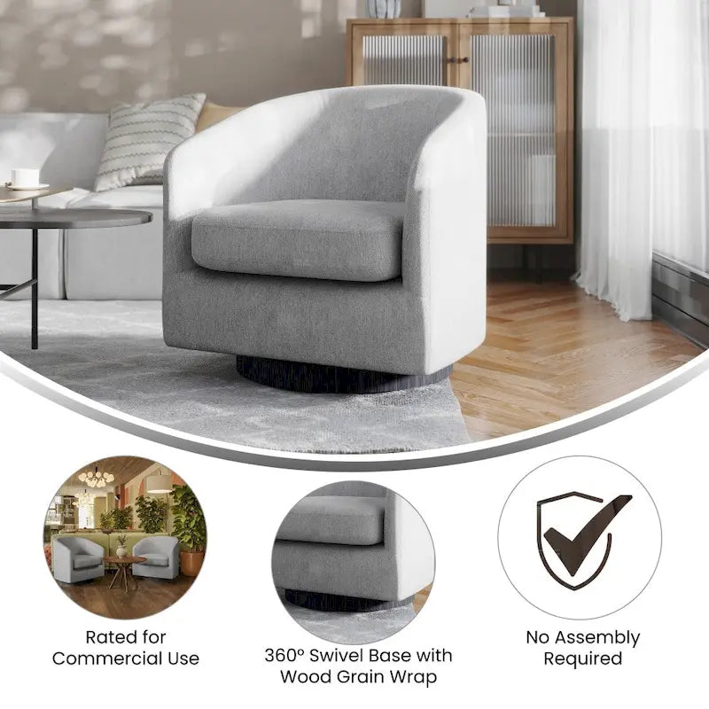 Fauteuil baquet avec piètement pivotant à 360° gainé de vinyle