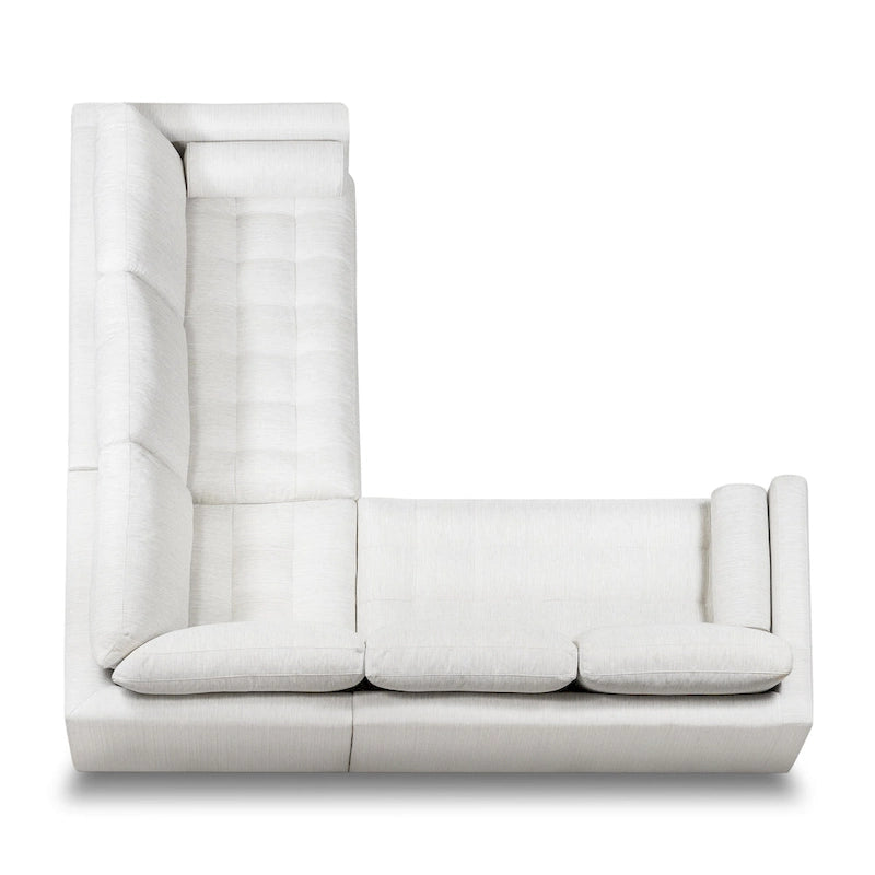 Canapé d'angle, 249x249 cm, Surmatelas en plumes, Cadre en bois séché au four, Velours/Tissu de performance