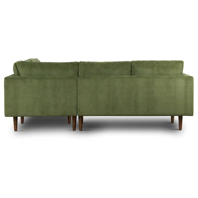 Canapé d'angle, 249x249 cm, Surmatelas en plumes, Cadre en bois séché au four, Velours/Tissu de performance