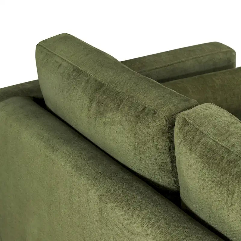 Canapé d'angle, 249x249 cm, Surmatelas en plumes, Cadre en bois séché au four, Velours/Tissu de performance
