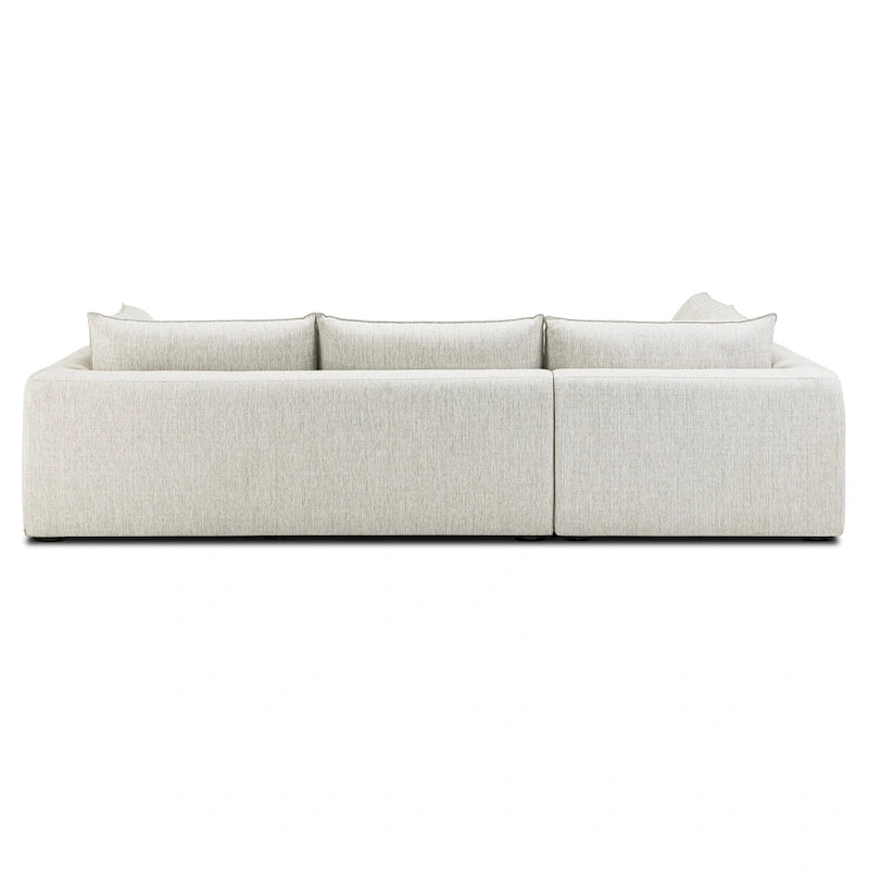 Canapé d'angle en L avec méridienne, cadre en bois dur séché au four, mousse haute résilience, 310 cm de large, orientation gauche/droite
