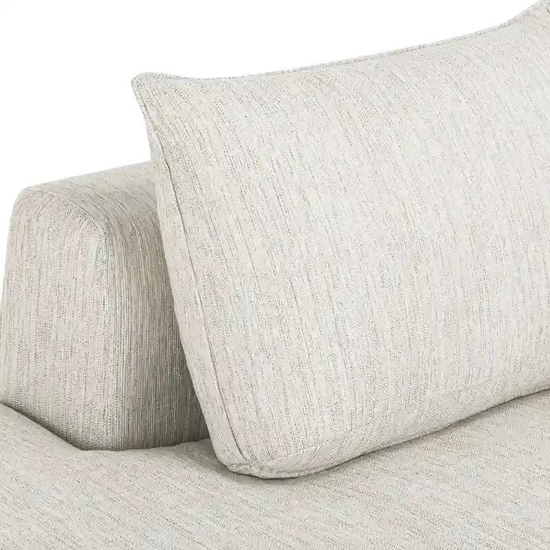 Canapé d'angle en L avec méridienne, cadre en bois dur séché au four, mousse haute résilience, 310 cm de large, orientation gauche/droite