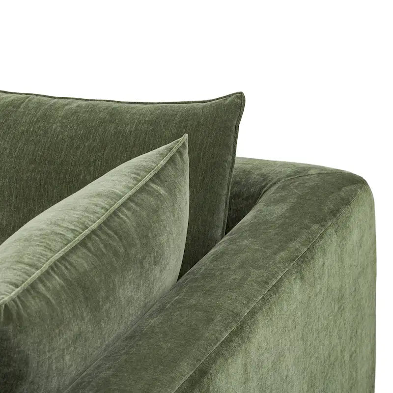 Canapé d'angle en L avec méridienne, cadre en bois dur séché au four, mousse haute résilience, 310 cm de large, orientation gauche/droite