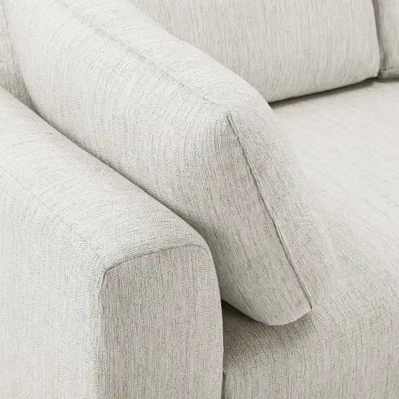 Canapé d'angle en L avec méridienne, cadre en bois dur séché au four, mousse haute résilience, 310 cm de large, orientation gauche/droite