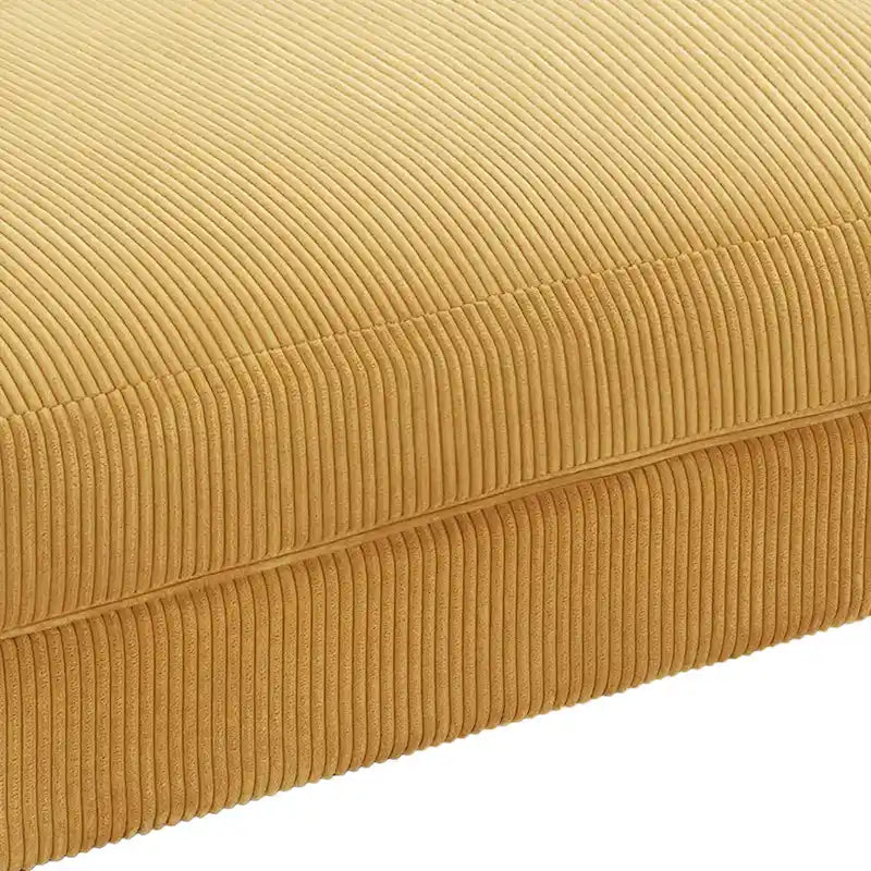 Ottoman rectangulaire en velours côtelé, pieds en bois massif, housse amovible, 400 kg, 106,4 cm (L), 7 couleurs