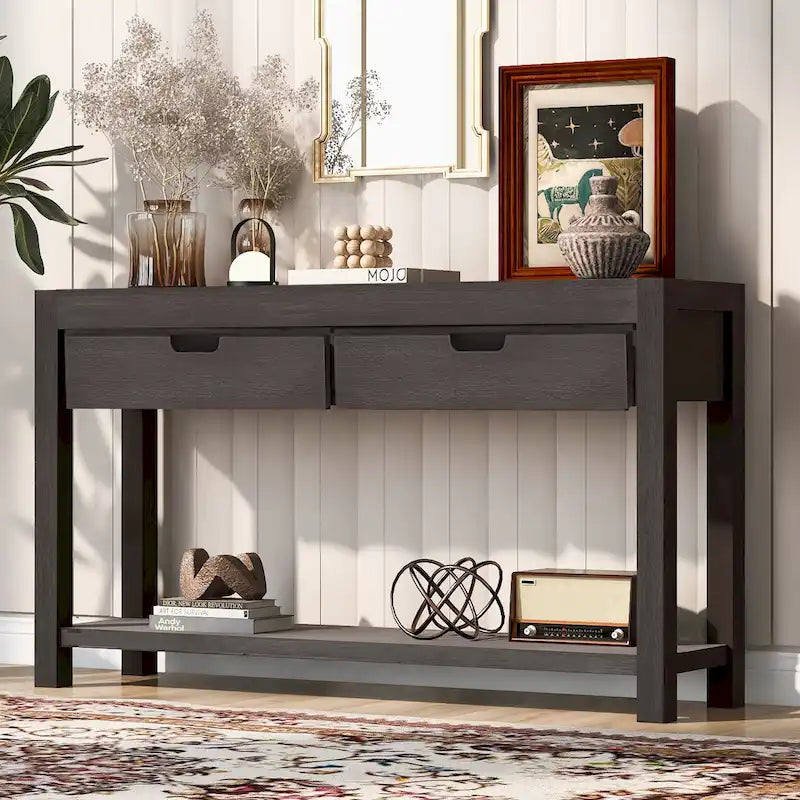 Console avec 2 tiroirs et 1 étagère