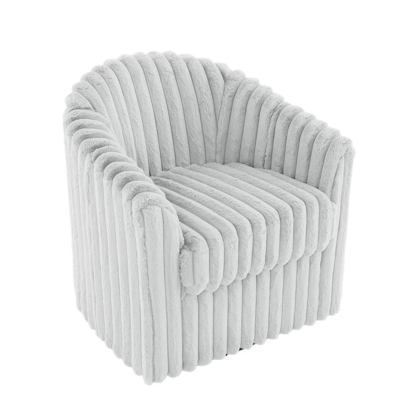 Lot de 2 fauteuils pivotants en velours côtelé avec base en métal rotative à 360°, structure en bois, capacité de 125 kg, couleurs : bleu, gris, blanc, chocolat
