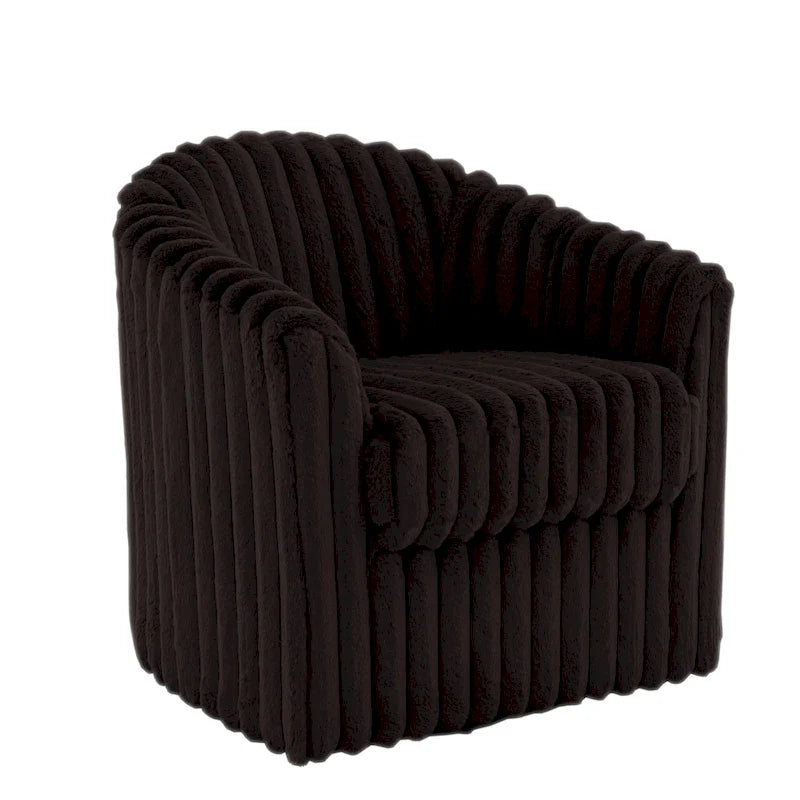 Lot de 2 fauteuils pivotants en velours côtelé avec base en métal rotative à 360°, structure en bois, capacité de 125 kg, couleurs : bleu, gris, blanc, chocolat