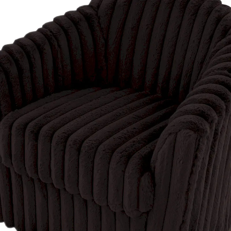 Lot de 2 fauteuils pivotants en velours côtelé avec base en métal rotative à 360°, structure en bois, capacité de 125 kg, couleurs : bleu, gris, blanc, chocolat