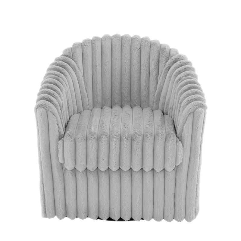 Lot de 2 fauteuils pivotants en velours côtelé avec base en métal rotative à 360°, structure en bois, capacité de 125 kg, couleurs : bleu, gris, blanc, chocolat