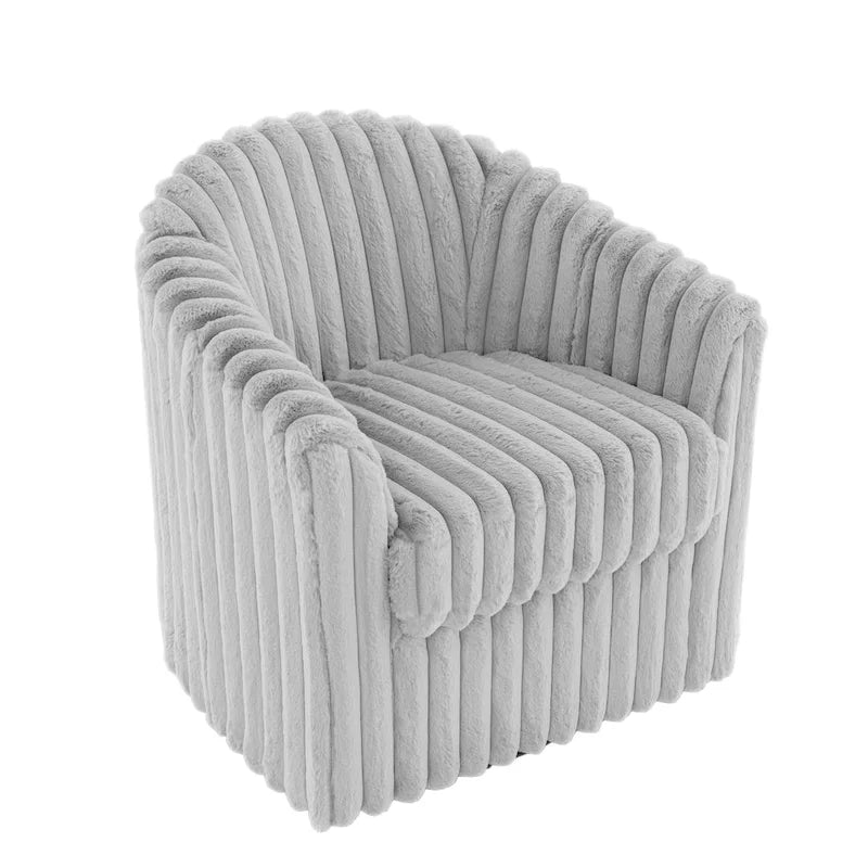 Lot de 2 fauteuils pivotants en velours côtelé avec base en métal rotative à 360°, structure en bois, capacité de 125 kg, couleurs : bleu, gris, blanc, chocolat