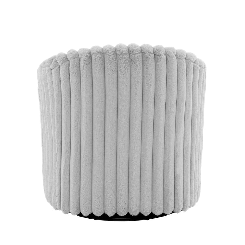 Lot de 2 fauteuils pivotants en velours côtelé avec base en métal rotative à 360°, structure en bois, capacité de 125 kg, couleurs : bleu, gris, blanc, chocolat