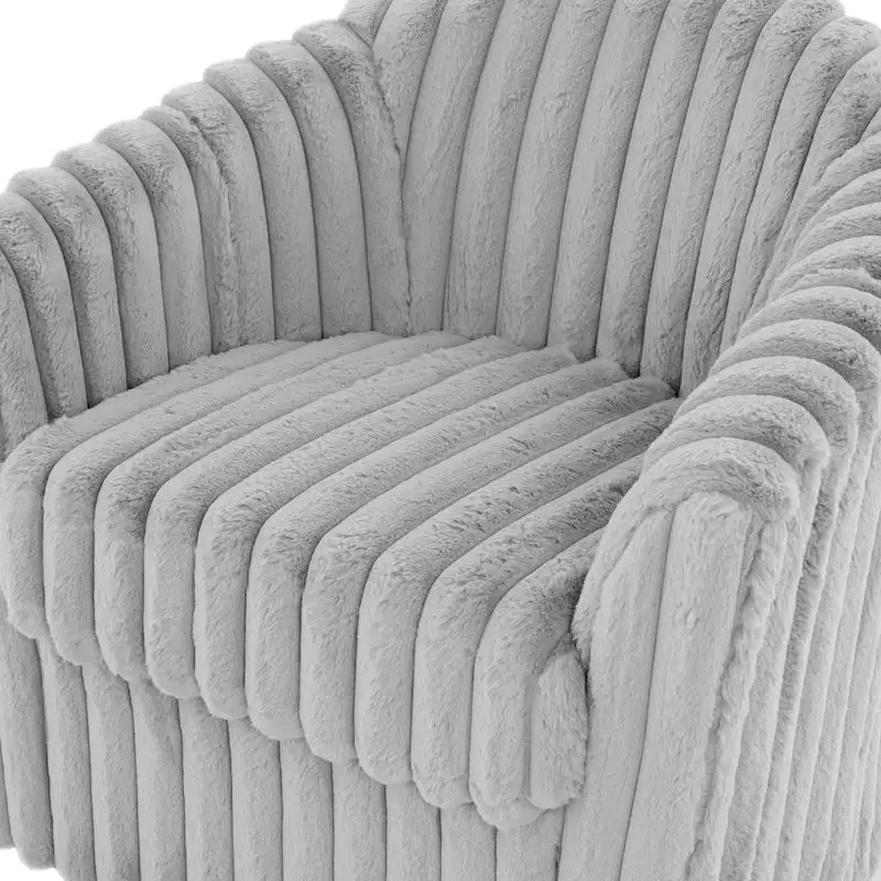 Lot de 2 fauteuils pivotants en velours côtelé avec base en métal rotative à 360°, structure en bois, capacité de 125 kg, couleurs : bleu, gris, blanc, chocolat
