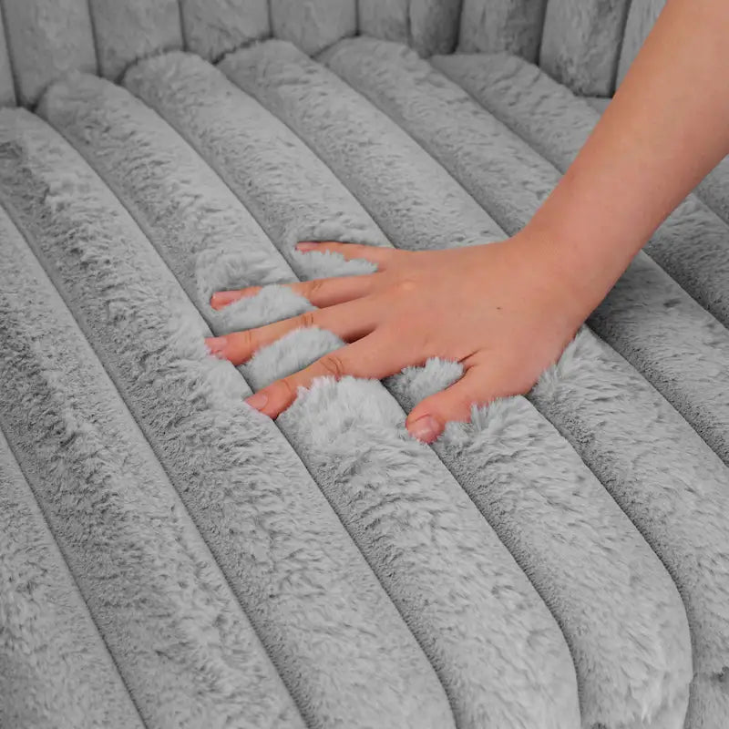 Lot de 2 fauteuils pivotants en velours côtelé avec base en métal rotative à 360°, structure en bois, capacité de 125 kg, couleurs : bleu, gris, blanc, chocolat