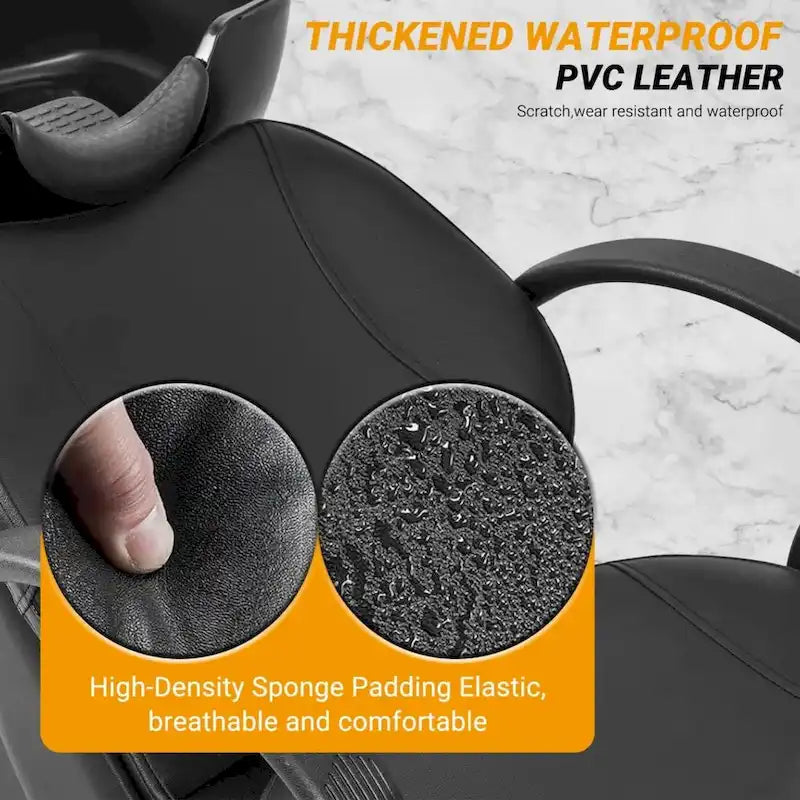 Fauteuil de lavage pour salon, bac ABS inclinable, mousse haute densité, douchette, noir/noir mat